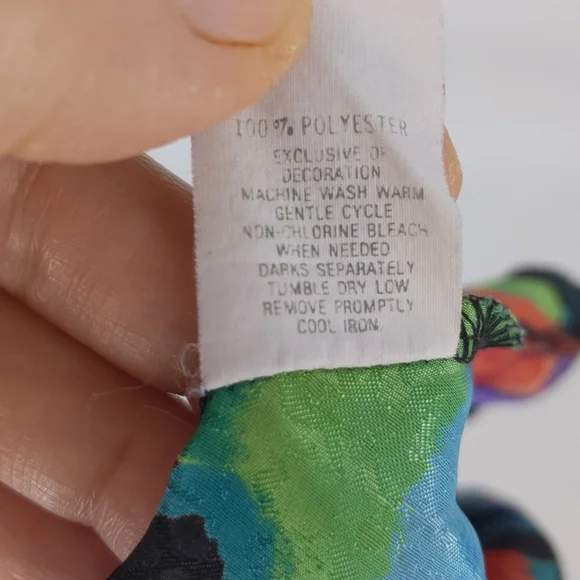 VTG 90s Indulgence Shiny Satin Jewel Toned Floral Camisole Size 34 Made in USA - Picture 7 of 7